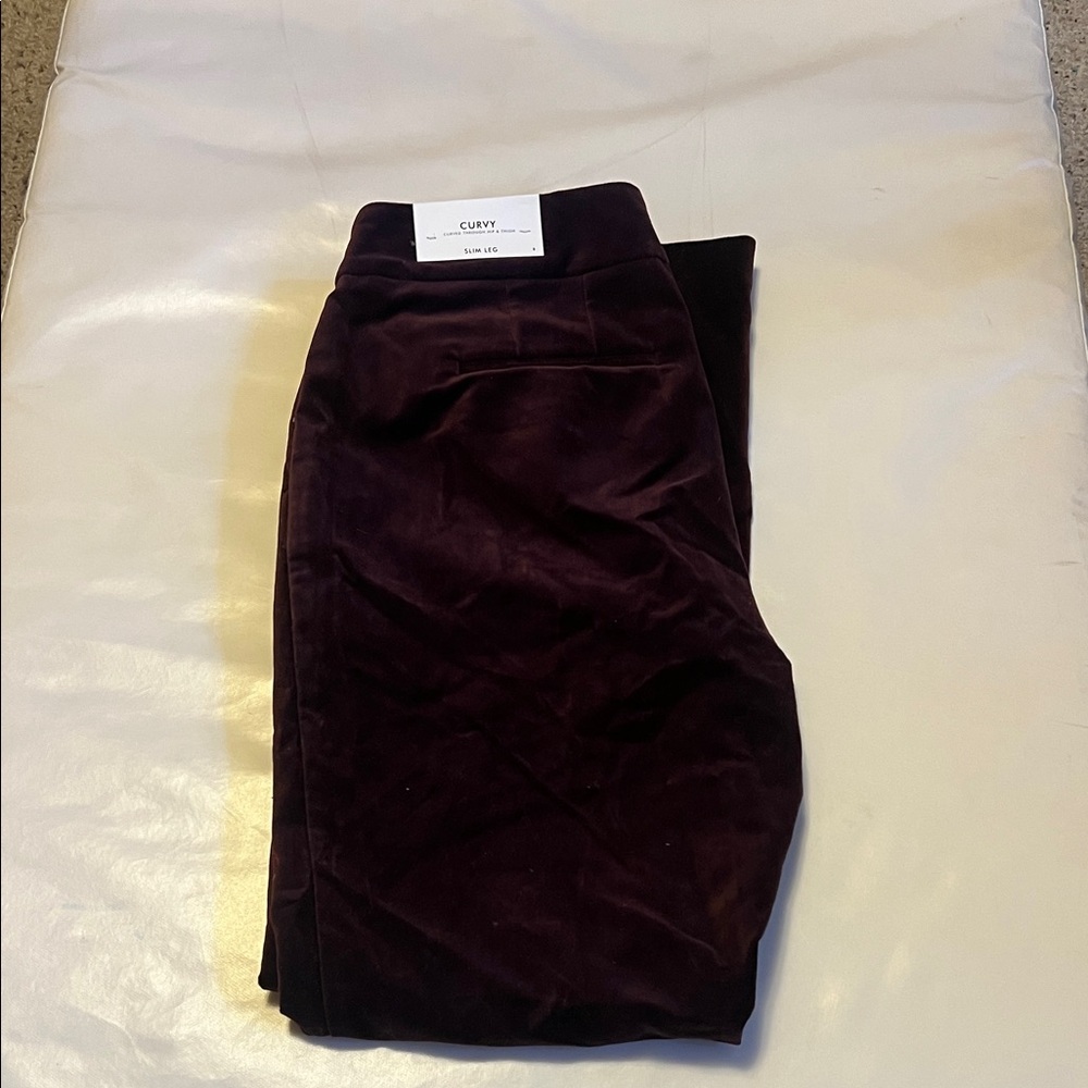 LOFT Dark Purple Velvet Pants